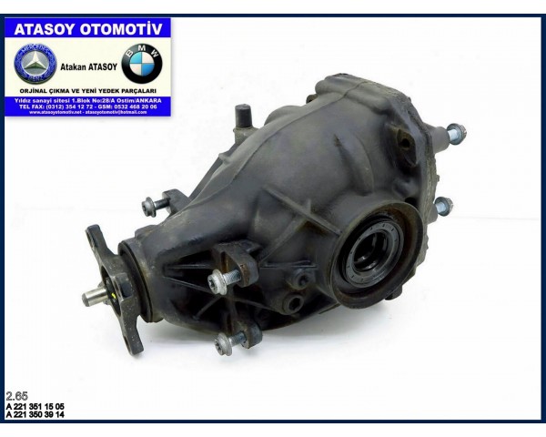 MERCEDES W221 S350CDI DEFRANSİYEL 265 - 2213511505 2213503914 2213504759 2213503104 2213505259 2163502200 A2213511505 A2213503914 A2213504759 A2213503104 A2213505259 A2163502200 S350CDI 4MATIC DEFRANSİYEL